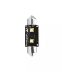 ΛΑΜΠΑΚΙ ΠΛΑΦΟΝΙΕΡΑΣ C5W/C10W 12V 6W SV8,5 36mm CAN-BUS+RADIATOR LED 2xHP CREE ΛΕΥΚΟ BLISTER - 1 ΤΕΜ. 