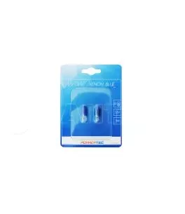 W5W 12V 5W W2,1x9,5d (ΚΑΡΦΩΤΟ ΑΚΑΛΥΚΟ)  POWERTEC XENON BLUE 2ΤΕΜ. 