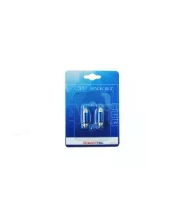 ΛΑΜΠΑΚΙΑ ΠΛΑΦΟΝΙΕΡΑΣ C5W 12V 5W SV8,5-8 11x36mm POWERTEC XENON BLUE 2ΤΕΜ. 