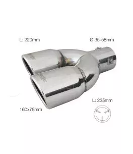 ΜΠΟΥΚΑ ΔΙΠΛΗ ΧΡΩΜΙΟΥ TRX/18L 165x77mm 235mm 3558mm  SIMONI RACING - 1 TEM 