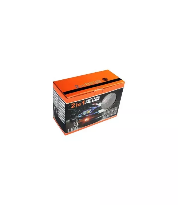 DRL ΚΑΙ ΦΩΣ ΟΜΙΧΛΗΣ 12V ΠΡΟΣΘΕΤΟ DAYTIME ΔΙΕΘΝΗ ΣΤΡΟΓΓΥΛΟ 90mm