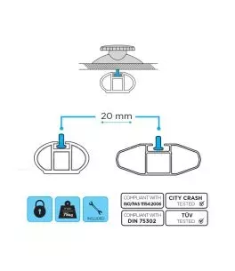 ΜΠΑΓΚΑΖΙΕΡΑ ΟΡΟΦΗΣ DIAMOND 450 DUO BLACK (ΜΑΥΡΗ/ΓΥΑΛΙΣΤΕΡΗ) MENABO 