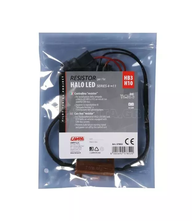 ΑΝΤΙΣΤΑΣΗ CAN-BUS ΓΙΑ HALO LED H10/HB3 9005 9-32V SERIES 4-11 (ΑΝΤΙΣΤΑΣΗ-ΨΕΥΤΗΣ- CANCELLER) 1ΤΕΜ.