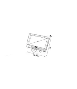 ΟΘΟΝΗ M1 180x120mm 7 ΙΝΤΣΕΣ 10-32V ΓΙΑ 1 ΚΑΜΕΡΑ ΚΑΙ 1 AUDIO 