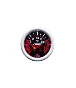ΠΙΕΣΗ ΛΑΔΙΟΥ 52mm 2 INCH ΜΑΥΡΟ ΜΕ ΚΟΚΚΙΝΟ ΦΩΤΙΣΜΟ 