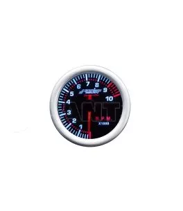 ΣΤΡΟΦΟΜΕΤΡΟ 0-10000rpm 52mm 2 INCH ΜΑΥΡΟ ΜΕ ΚΟΚΚΙΝΟ ΦΩΤΙΣΜΟ 