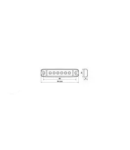 ΦΩΣ ΟΓΚΟΥ 6LED ΛΕΥΚΟ 12/24V 96mm ΑΔΙΑΒΡΟΧΟ 1ΤΕΜ. 