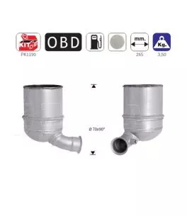 ΦΙΛΤΡΟ DPF ΚΟΡΔΙΕΡΙΤΗ CITROEN C3, DS3 / PEUGEOT 206+, 207, 208, 2008 1.4TD HDI 1398cc 8HP-8HR-8HZ 2009-2016 