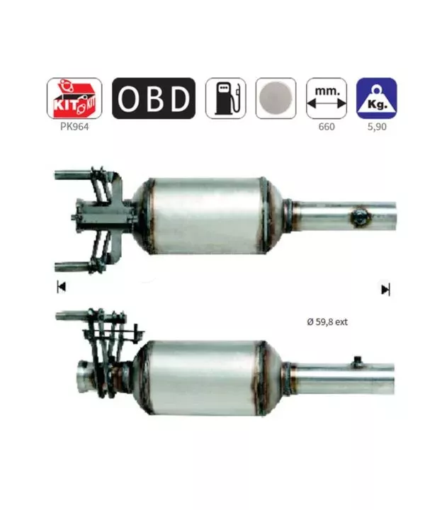 ΦΙΛΤΡΟ DPF ΚΟΡΔΙΕΡΙΤΗ MERCEDES SPRINTER 209/211/213/215/309/311/313/315/411/509/511/515 2.1TD CDI 2148cc 2006-2010