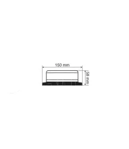 ΦΑΡΟΣ RL-6 12V/24V 45LED ΒΙΔΩΤΟΣ ΠΟΡΤΟΚΑΛΙ ΣΤΡΟΓΓΥΛΟΣ 150x58mm 