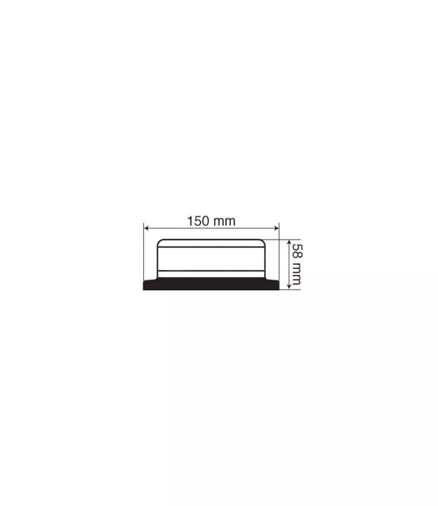 ΦΑΡΟΣ RL-6 12V/24V 45LED ΒΙΔΩΤΟΣ ΠΟΡΤΟΚΑΛΙ ΣΤΡΟΓΓΥΛΟΣ 150x58mm
