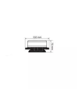 ΜΑΓΝΗΤΙΚΟΣ ΦΑΡΟΣ RL-7 12V/24V (ΠΟΡΤΟΚΑΛΙ - 45 LED - ΒΕΝΤΟΥΖΑ - ΦΙΣ ΚΑΙ ΣΠΙΡΑΛ 320 cm - 150 Χ 75mm) 
