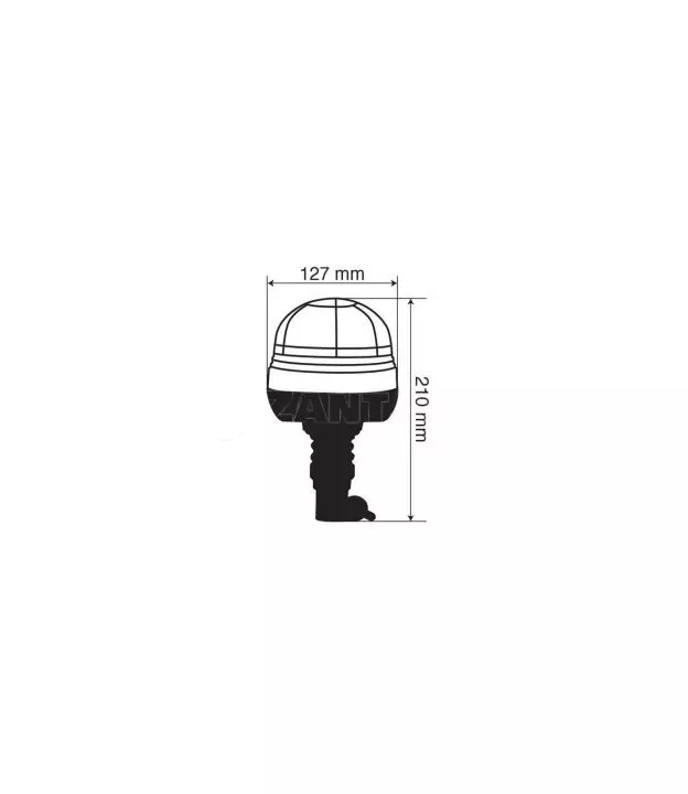 ΦΑΡΟΣ RL-8 12V/24V 3 ΧΡΗΣΕΩΝ 12LED ΒΙΔΩΤΟΣ ΕΛΑΣΤΙΚΟΣ ΠΟΡΤΟΚΑΛΙ 210x127mm