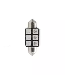 ΛΑΜΠΑΚΙΑ ΠΛΑΦΟΝΙΕΡΑΣ C5W/C10W 12V 1,44W SV8,5 36mm CAN-BUS+RADIATOR LED 6xSMD5050 PREMIUM ΜΠΛΕ 1ΤΕΜ. 