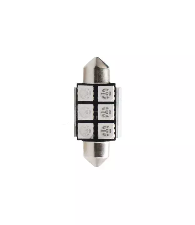 ΛΑΜΠΑΚΙΑ ΠΛΑΦΟΝΙΕΡΑΣ C5W/C10W 12V 1,44W SV8,5 36mm CAN-BUS+RADIATOR LED 6xSMD5050 PREMIUM ΜΠΛΕ 1ΤΕΜ.