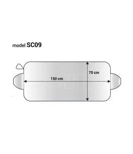 ΗΛΙΟΠΡΟΣΤΑΣΙΑ ΑΥΤΟΚΙΝΗΤΟΥ UNIVERSAL - 150x70cm (ΑΣΗΜΙ - EPE FOAM) AMiO - 1 ΤΕΜ. 