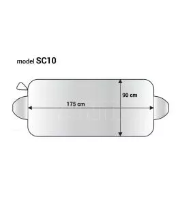 ΗΛΙΟΠΡΟΣΤΑΣΙΑ ΑΥΤΟΚΙΝΗΤΟΥ UNIVERSAL - 175x90cm (ΑΣΗΜΙ - EPE FOAM) AMiO - 1 ΤΕΜ. 