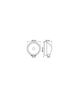ΠΡΟΒΟΛΕΑΣ NEPTUNE 7'' 12/24V (H7 ΚΑΡΦΙ ΠΟΡΕΙΑΣ & Τ10 LED ΘΕΣΕΩΣ - ΣΤΡΟΓΓΥΛΟΣ 180 mm) - 1 ΤΕΜ. 