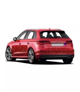 ΤΡΙΜ ΜΑΡΚΕ ΠΟΡΤ ΜΠΑΓΚΑΖ ΧΡΩΜΙΟ ΓΙΑ AUDI A3 5D 2013-2017 