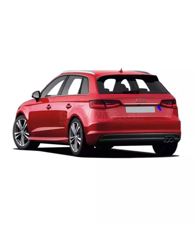 ΤΡΙΜ ΜΑΡΚΕ ΠΟΡΤ ΜΠΑΓΚΑΖ ΧΡΩΜΙΟ ΓΙΑ AUDI A3 5D 2013-2017