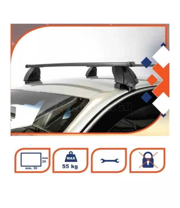 KIT ΜΕ ΜΠΑΡΕΣ ΟΡΟΦΗΣ ΓΙΑ VW GOLF 4 5D 97-04 ΣΙΔΗΡΟΥ K39 (BSM112-K28)