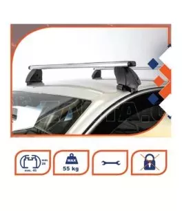 KIT ΜΕ ΜΠΑΡΕΣ ΟΡΟΦΗΣ ΓΙΑ NISSAN NV200 / EVALIA 2009+ ΑΛΟΥΜΙΝΙΟΥ K39 (BAP130-KFP02) 