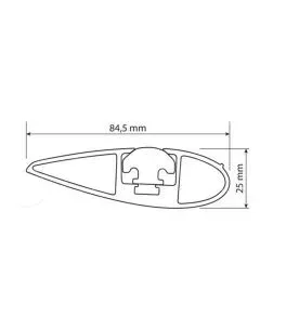 ΜΠΑΡΕΣ ΟΡΟΦΗΣ ΑΝΟΔΙΩΜΕΝΟΥ ΑΛΟΥΜΙΝΙΟΥ FLUSH BAR MIXED YAKIMA 95+100 cm (ΑΣΗΜΙ ΧΡΩΜΑ/ΜΕ ΚΛΕΙΔΑΡΙΕΣ) ΓΙΑ ΟΛΕΣ ΤΙΣ ΟΡΟΦΕΣ - 2 ΤΕΜ. 