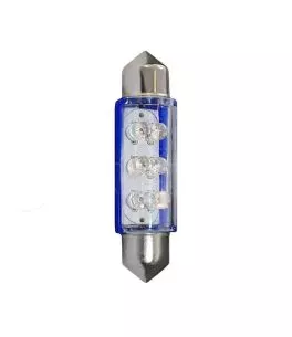 ΛΑΜΠΑΚΙΑ ΠΛΑΦΟΝΙΕΡΑΣ C5W/C10W 12V 0,66W SV8,5 41mm LED 6xFlux 3mm ΜΠΛΕ 1ΤΕΜ. M-TECH 