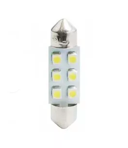 ΛΑΜΠΑΚΙΑ ΠΛΑΦΟΝΙΕΡΑΣ C5W/C10W 12V 0,48W SV8,5 36mm LED 6xSMD3528 ΜΠΛΕ BLISTER 2ΤΕΜ. M-TECH 