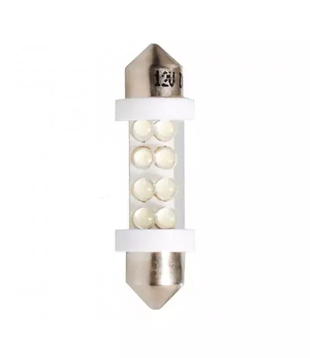 ΛΑΜΠΑΚΙΑ ΠΛΑΦΟΝΙΕΡΑΣ C5W/C10W 12V 0,47W SV8,5 36mm LED 8xLED 3mm ΛΕΥΚΟ BLISTER 2ΤΕΜ. M-TECH