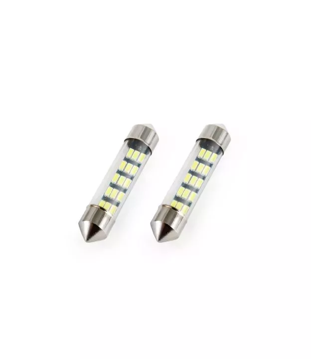ΛΑΜΠΑΚΙΑ ΠΛΑΦΟΝΙΕΡΑΣ C5W 12V 0,6W 39mm LED 15xSMD 3014 ΛΕΥΚΟ 5600K AMIO – 2 ΤΕΜ.