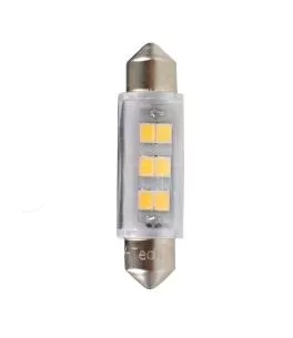ΛΑΜΠΑΚΙΑ ΠΛΑΦΟΝΙΕΡΑΣ C5W/C10W 12V SV8.5 0,75W 41mm 6xSMD2835 LED OSRAM ΛΕΥΚΟ  BLISTER 2ΤΕΜ. M-TECH 