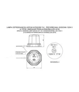 ΦΑΡΟΣ LED IP56 ECE 12-24V ΒΙΔΩΤΟΣ 48LED ΠΟΡΤΟΚΑΛΙ 94x119mm 