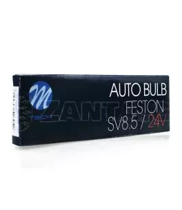 ΛΑΜΠΑΚΙΑ ΠΛΑΦΟΝΙΕΡΑΣ 5W 24V SV8,5 36mm STANDARD ΑΛΟΓΟΝΟΥ 10ΤΕΜ.. M-TECH 