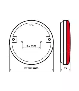 ΦΩΣ ΠΙΣΩ ΔΕΞΙ 12/24V DYNAMIC-O 140 mm ΜΕ 29 LED 3 ΧΡΗΣΕΙΣ ΘΕΣΕΩΣ/ΦΛΑΣ/STOP (ΚΟΚΚΙΝΟ/ΠΟΡΤΟΚΑΛΙ) - 1 ΤΕΜ. 