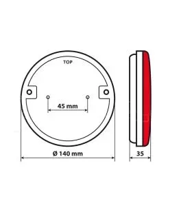 ΦΩΣ ΠΙΣΩ ΔΕΞΙ 12/24V DYNAMIC-O 140 mm ΜΕ 29 LED 3 ΧΡΗΣΕΙΣ ΘΕΣΕΩΣ/ΦΛΑΣ/STOP (ΚΟΚΚΙΝΟ/ΠΟΡΤΟΚΑΛΙ/ΛΕΥΚΟ) - 1 ΤΕΜ. 
