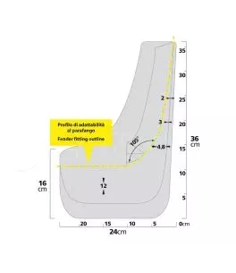 ΛΑΣΠΩΤΗΡΕΣ SPLASH-GUARDS CONTOUR TYPE-4 (24 Χ 36 cm) - 2 ΤΕΜ. 