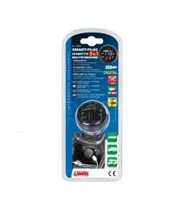 ΒΟΛΤΟΜΕΤΡΟ ΜΠΑΤΑΡΙΑΣ SMART-PLUG  3 in 1 12/24V 2,1A (ΜΕ ΘΕΡΜΟΜΕΤΡΟ ΚΑΙ ΘΥΡΑ USB) 