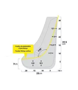 ΛΑΣΠΩΤΗΡΕΣ SPLASH-GUARDS CONTOUR 22x31,5cm TYPE-3 2ΤΕΜ. 