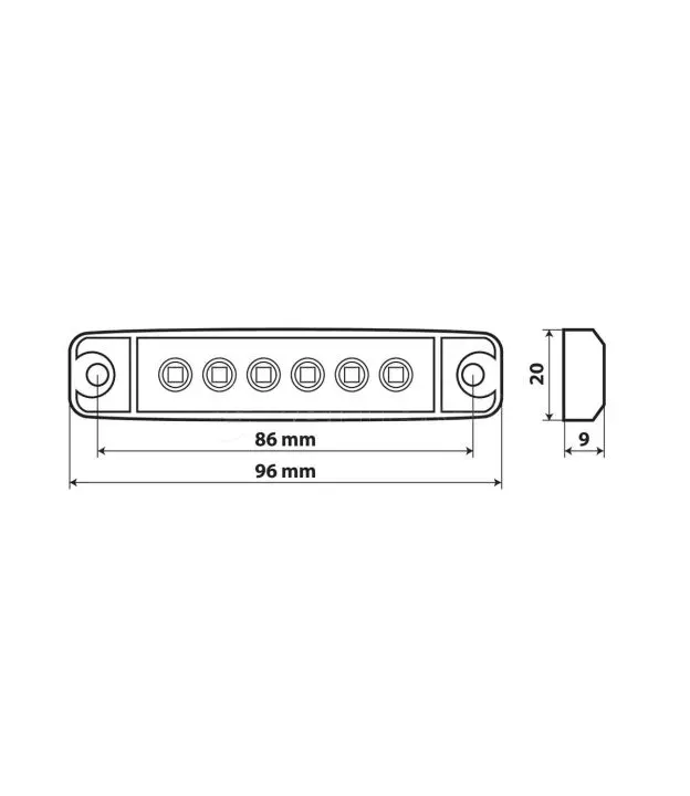 ΦΩΣ ΟΓΚΟΥ 6LED ΛΕΥΚΟ SMD 12/24V 96mm 20ΤΕΜ.