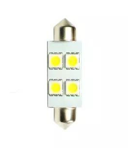 ΛΑΜΠΑΚΙΑ ΠΛΑΦΟΝΙΕΡΑΣ C5W/C10W 12V 1,36W SV8,5 36mm LED 4xSMD5050 ΛΕΥΚΟ 1ΤΕΜ. M-TECH 