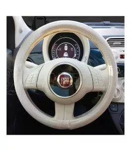 FIAT 500 ΚΑΛΥΜΜΑ ΤΙΜΟΝΙΟΥ ΜΠΕΖ ΓΙΑ FIAT 500 37-39cm 50% ΔΕΡΜΑ+50% ΒΑΜΒΑΚΕΡΟ 