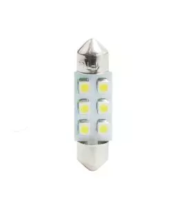 ΛΑΜΠΑΚΙΑ ΠΛΑΦΟΝΙΕΡΑΣ C5W/C10W 12V 0,48W SV8,5 36mm LED 6xSMD3528 ΚΙΤΡΙΝΟ BLISTER 2ΤΕΜ. M-TECH 