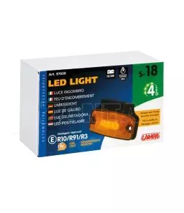 ΦΩΣ ΟΓΚΟΥ S18 2 LED ΠΟΡΤΟΚΑΛΙ 10/30V ΜΕ ΑΝΑΚΛΑΣΤΗΡΑ (114x54 mm) -1ΤΕΜ. 