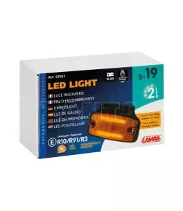 ΦΩΣ ΟΓΚΟΥ S19 4 LED ΠΟΡΤΟΚΑΛΙ 10/30V ΜΕ ΑΝΑΚΛΑΣΤΗΡΑ 114x54 mm 1ΤΕΜ. 