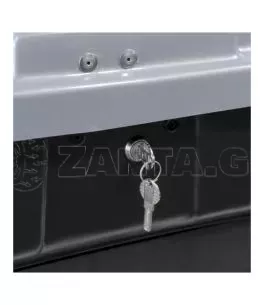 Μπαγκαζιέρα Κοτσαδόρου Nekkar Silver 300 σε ασημί με μαύρο χρώμα και ματ ανάγλυφη υφή για βάση ποδηλάτου κοτσαδόρου Race 3/4 Men 