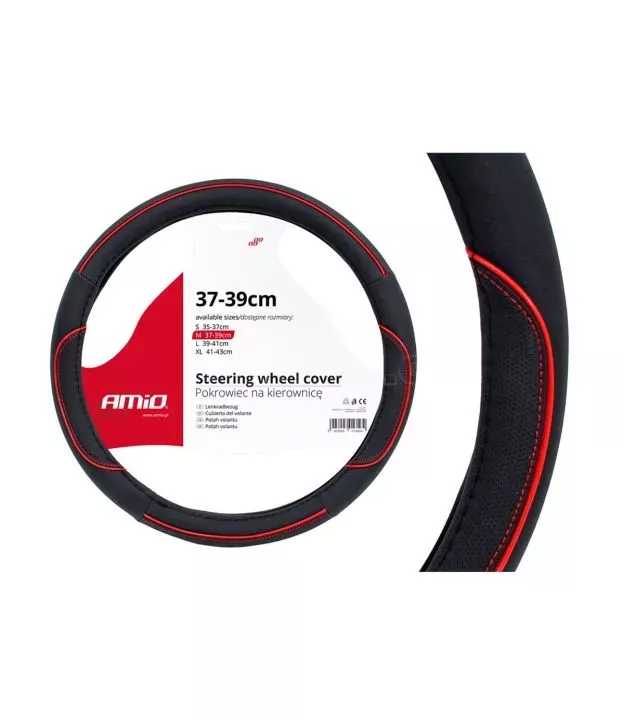 ΚΑΛΥΜΜΑ ΤΙΜΟΝΙΟΥ 37/39CM SWC-07 ΜΑΥΡΟ/ΚΟΚΚΙΝΕΣ ΡΑΦΕΣ AMiO – 1 ΤΕΜ.