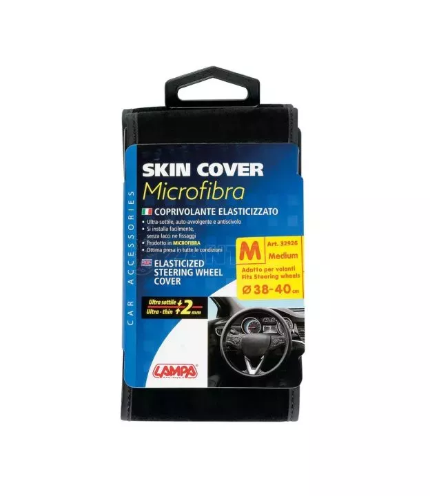 ΚΑΛΥΜΜΑ ΤΙΜΟΝΙΟΥ SKIN-COVER ΜΙΚΡΟΦΙΜΠΡΑ 38/40cm (M) ΜΑΥΡΟ ΕΛΑΣΤΙΚΟ 2mm ΠΑΧΟΣ