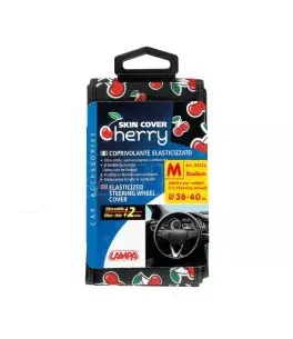 ΚΑΛΥΜΜΑ ΤΙΜΟΝΙΟΥ SKIN-COVER CHERRY-CILIEGE(ΚΕΡΑΣΙΑ) 38/40cm(M) ΜΑΥΡΟ ΕΛΑΣΤΙΚΟ ΠΟΛΥΕΣΤΕΡΙΚΟ 2mm ΠΑΧΟΣ 