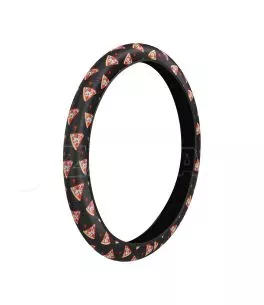 ΚΑΛΥΜΜΑ ΤΙΜΟΝΙΟΥ SKIN-COVER PIZZA (ΠΙΤΣΑ) 38/40cm (M) ΜΑΥΡΟ ΕΛΑΣΤΙΚΟ ΠΟΛΥΕΣΤΕΡΙΚΟ 2mm ΠΑΧΟΣ 
